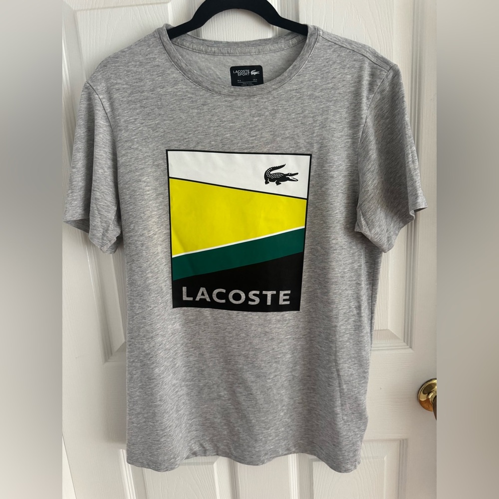 Lacoste Sport Heather Gray Tee size 4 (small)